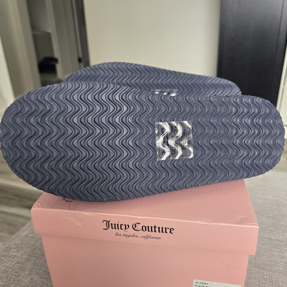 Juicy Couture Navy Suede Platform Slip-On Sneakers - Picture 9 of 9